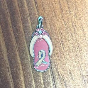 Vintage Avon Pink Sandal We Walk As One Pendant Necklace.